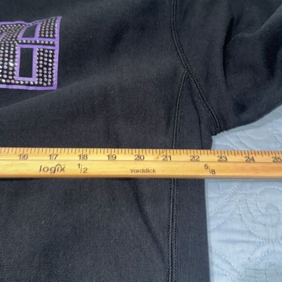 Independent Trading Company Black Rhinestone Love Sweatshirt L - Picture 5 of 7